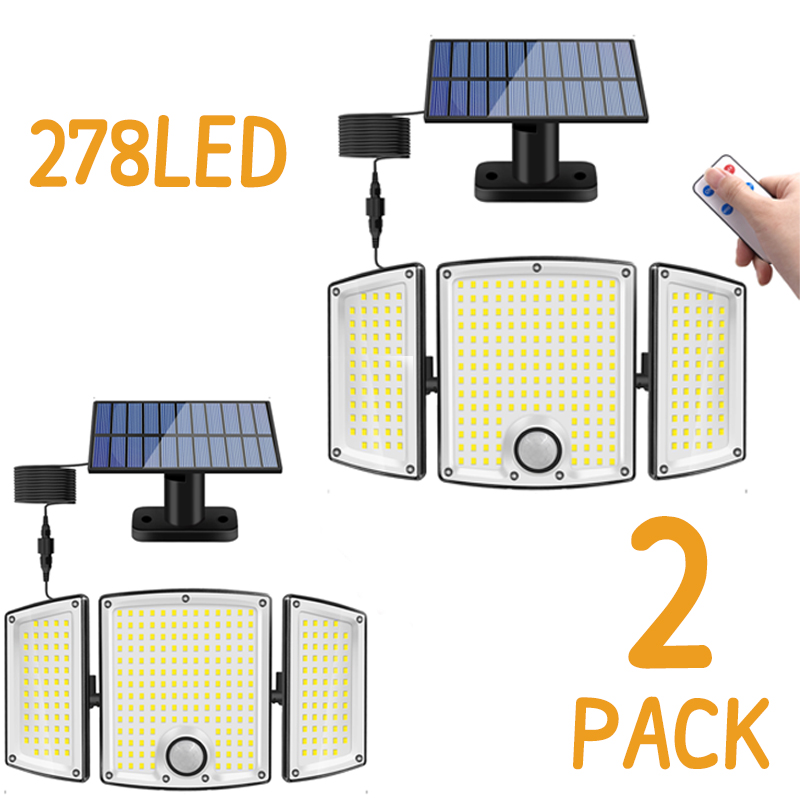 Waterproof Junction Box Solar - LED Solar Light Outdoor 278 Beads