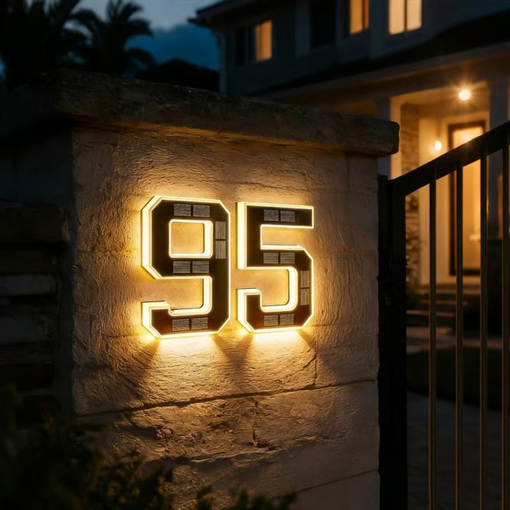 New Solar Address Sign LED Hou - Waterproof Junction Box Solar review and price