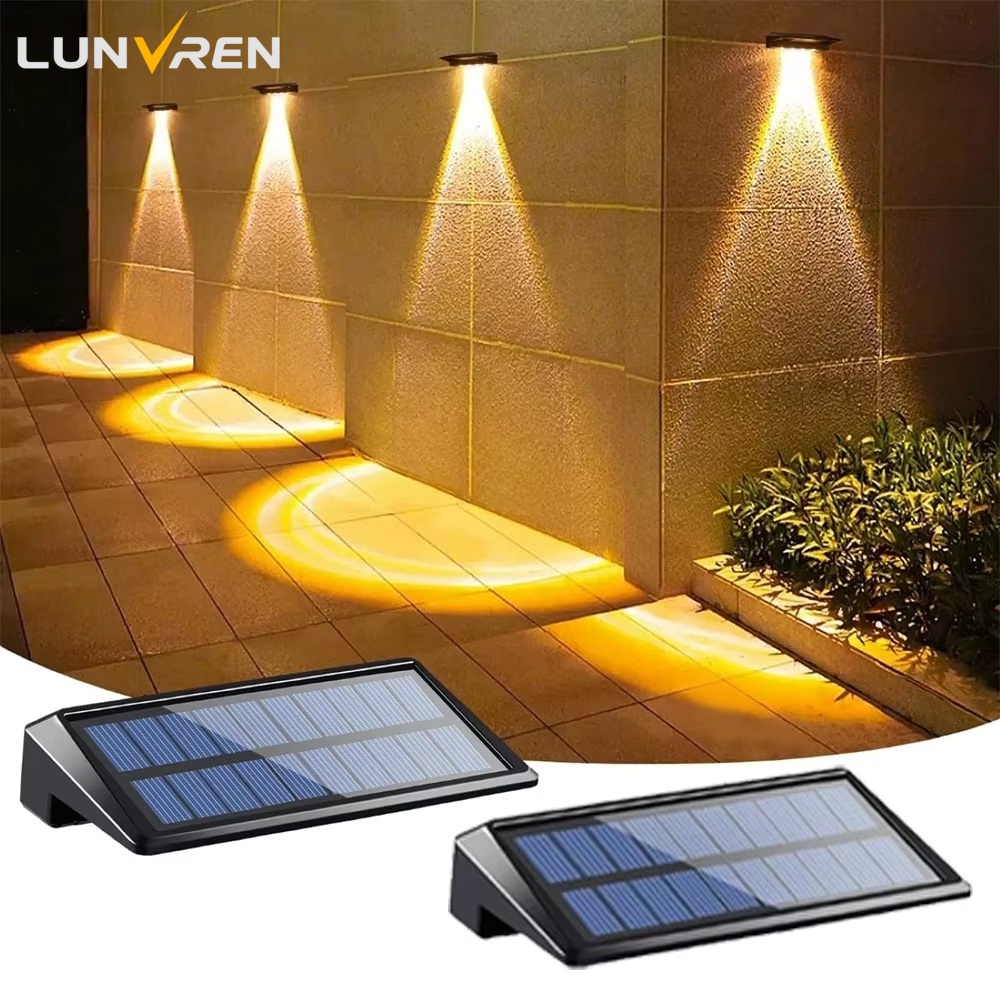 2 Pack Solar Wall Lights 4 LED - Waterproof Junction Box Solar review and price