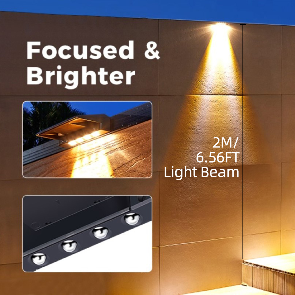 2 Pack Solar Wall Lights 4 LED - Waterproof Junction Box Solar review and price